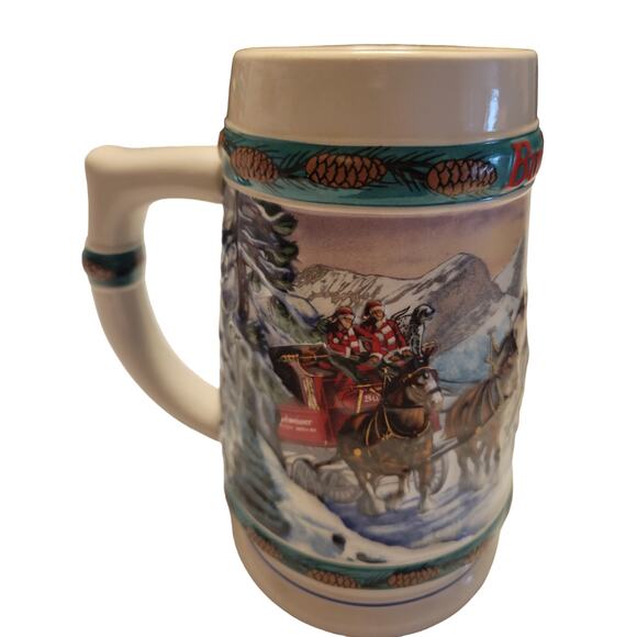 Budweiser Holiday Stein 1993 “Special Delivery” – Great Condition – Clydesdales - Picture 3 of 8